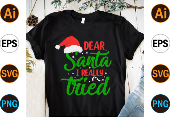 Christmas Funny Typography SVG T Shirt Graphics & Print Templates