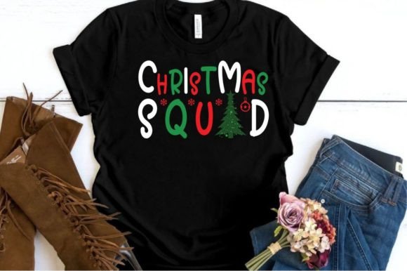 CHRISTMAS SQUAD, SVG: Graphics for T-Shirt Designs