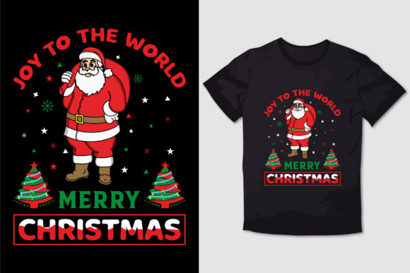 CHRISTMAS T-SHIRT JOY to the WORLD MERRY