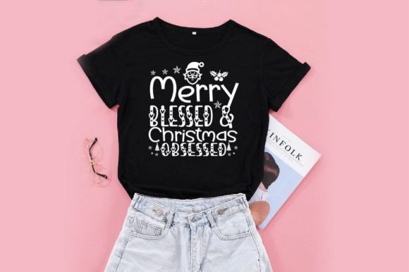 MERRY BLESSED CHRISTMAS OBSESSED SVG Graphics Review