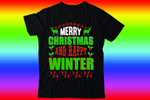 Merry Christmas and Happy Winter Graphics for T-Shirt Designs
