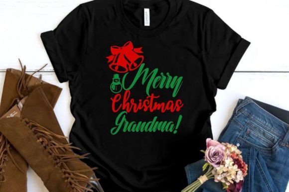 Merry Christmas Grandma SVG Graphics for T-Shirt Designs