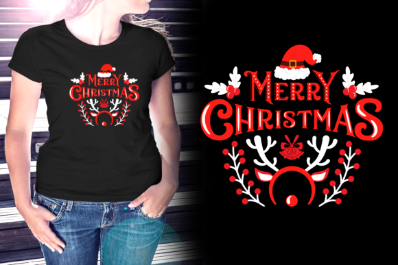 Merry Christmas Typography Graphics & Print Templates