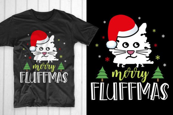 Merry Fluffmas Santa Fluff Graphics and T-Shirt Designs