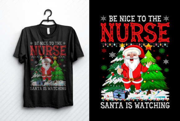 Nurse Christmas T-Shirt Design: Graphics & T-Shirt Designs